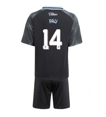 Aston Villa Pau Torres #14 Udebanetrøje Børn 2025-26 Kortærmet (+ Korte bukser)